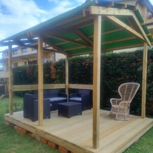 pergola in legno da giardino per auto