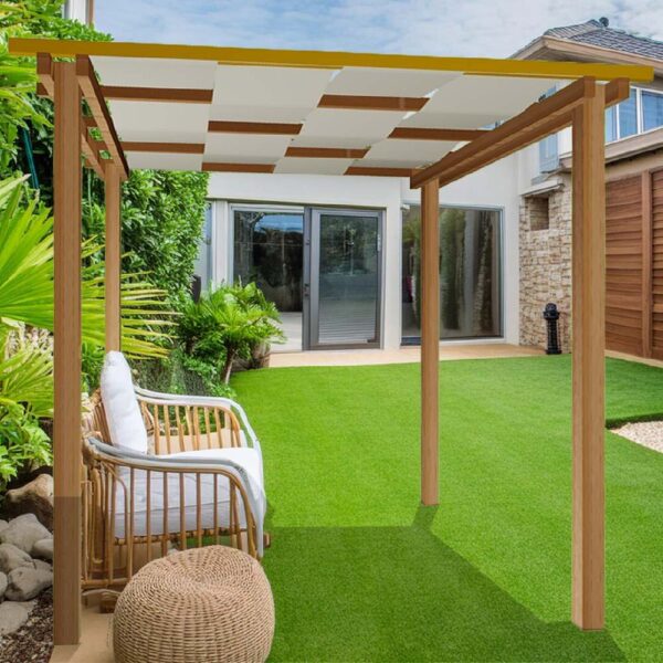 pergola in legno con copertura sunwood
