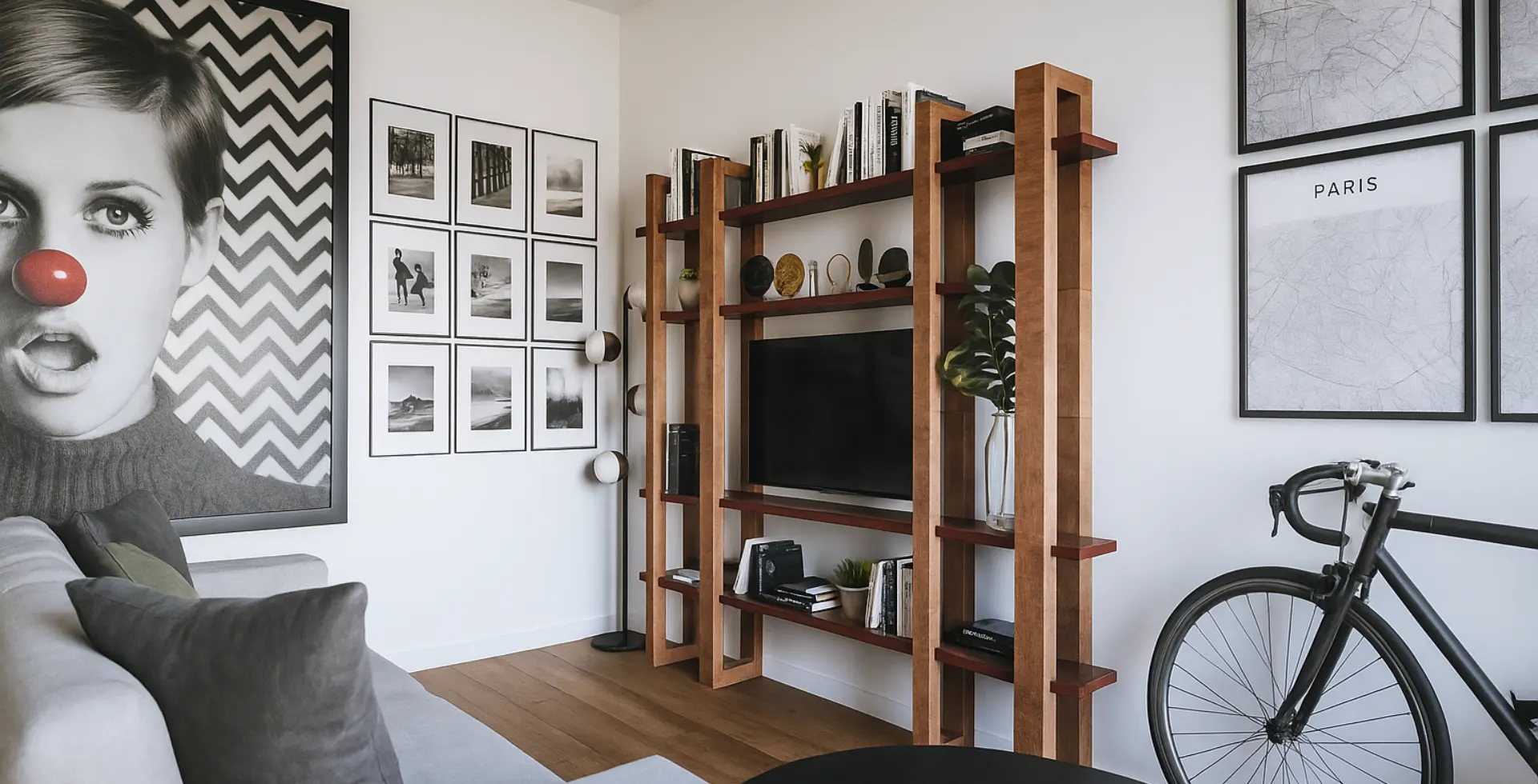 Mobile tv libreria legno sunwood