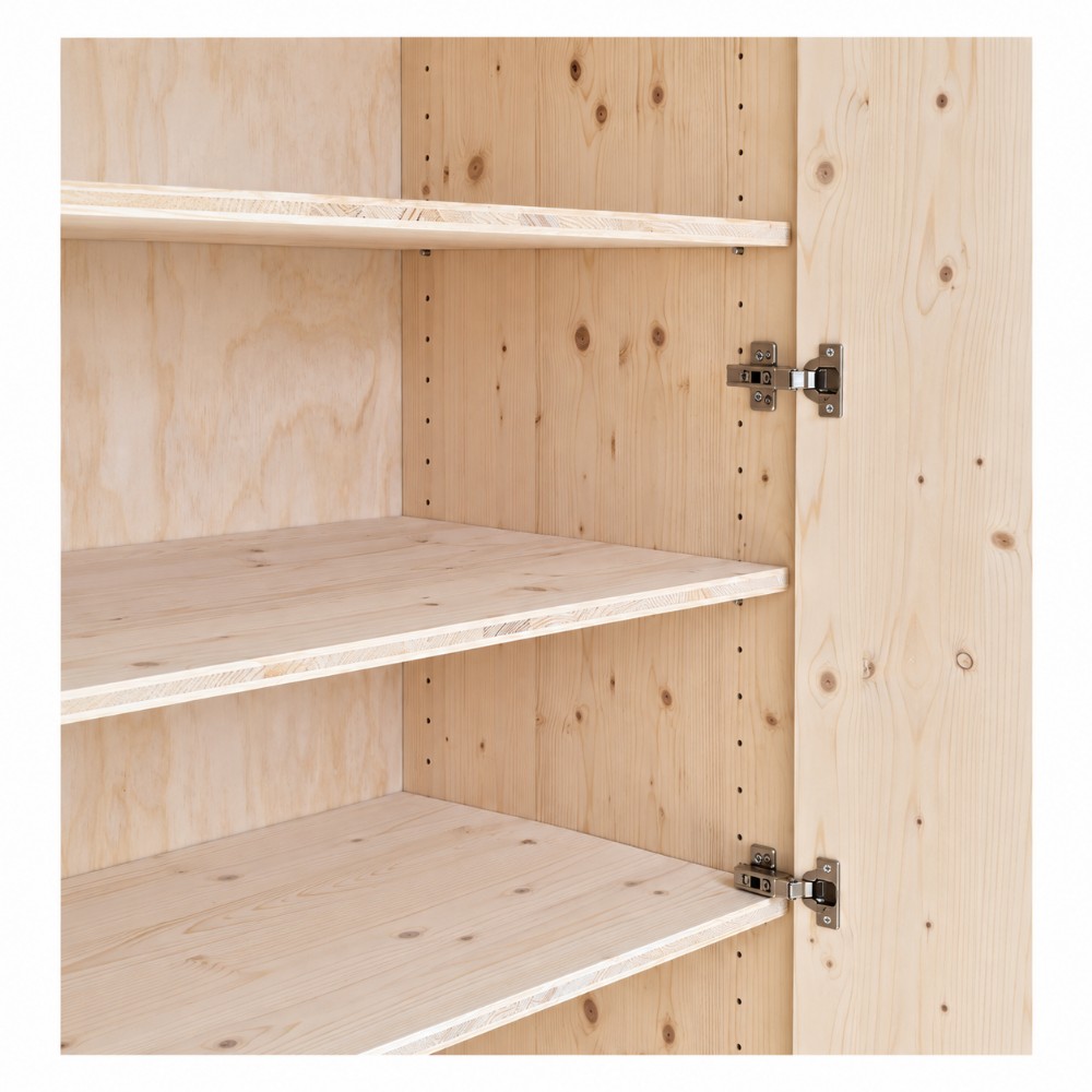 Armadio in legno con ripiani regolabili 100-60-205 cm (4)