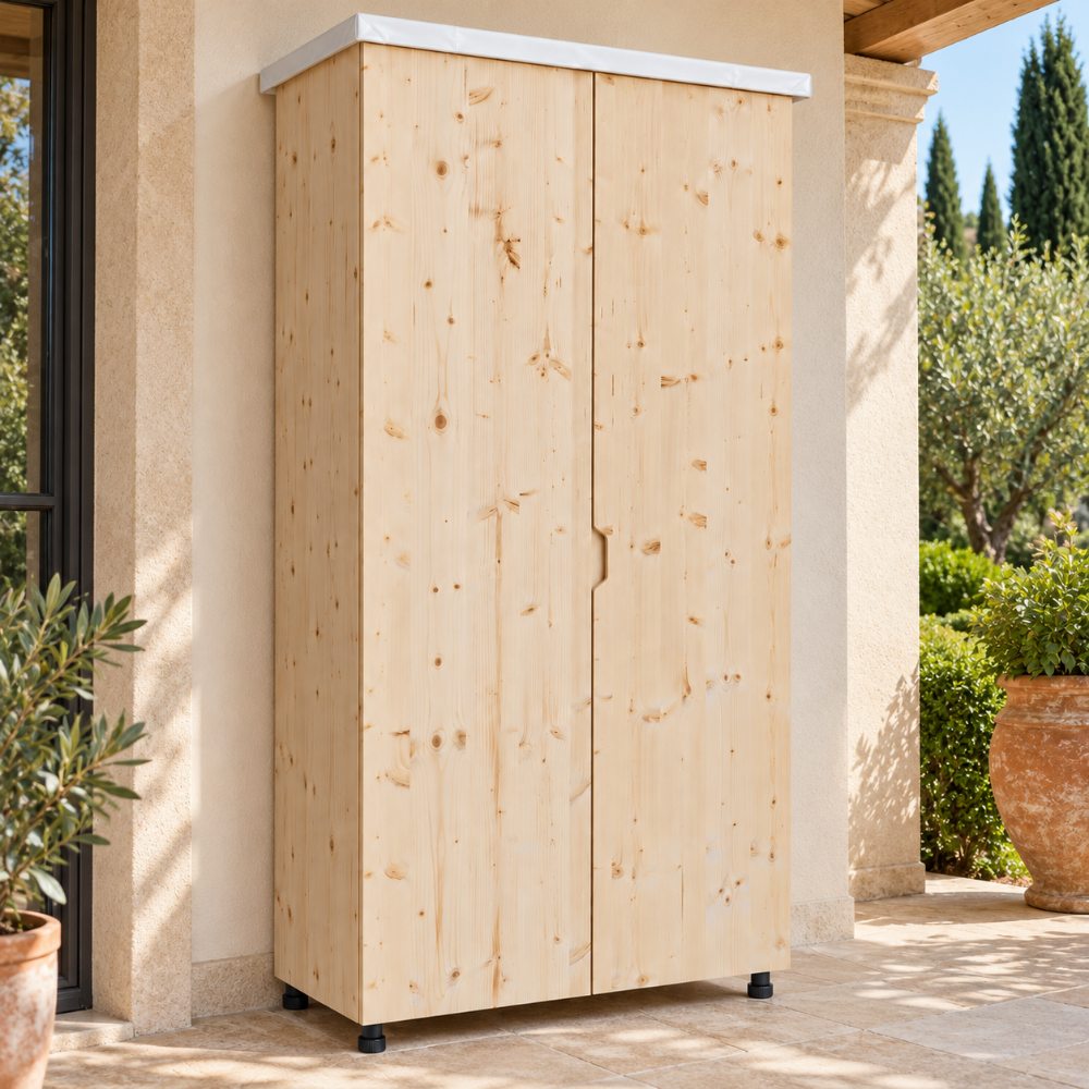 Armadio portascope in legno da esterno 100-40-205 cm (3)