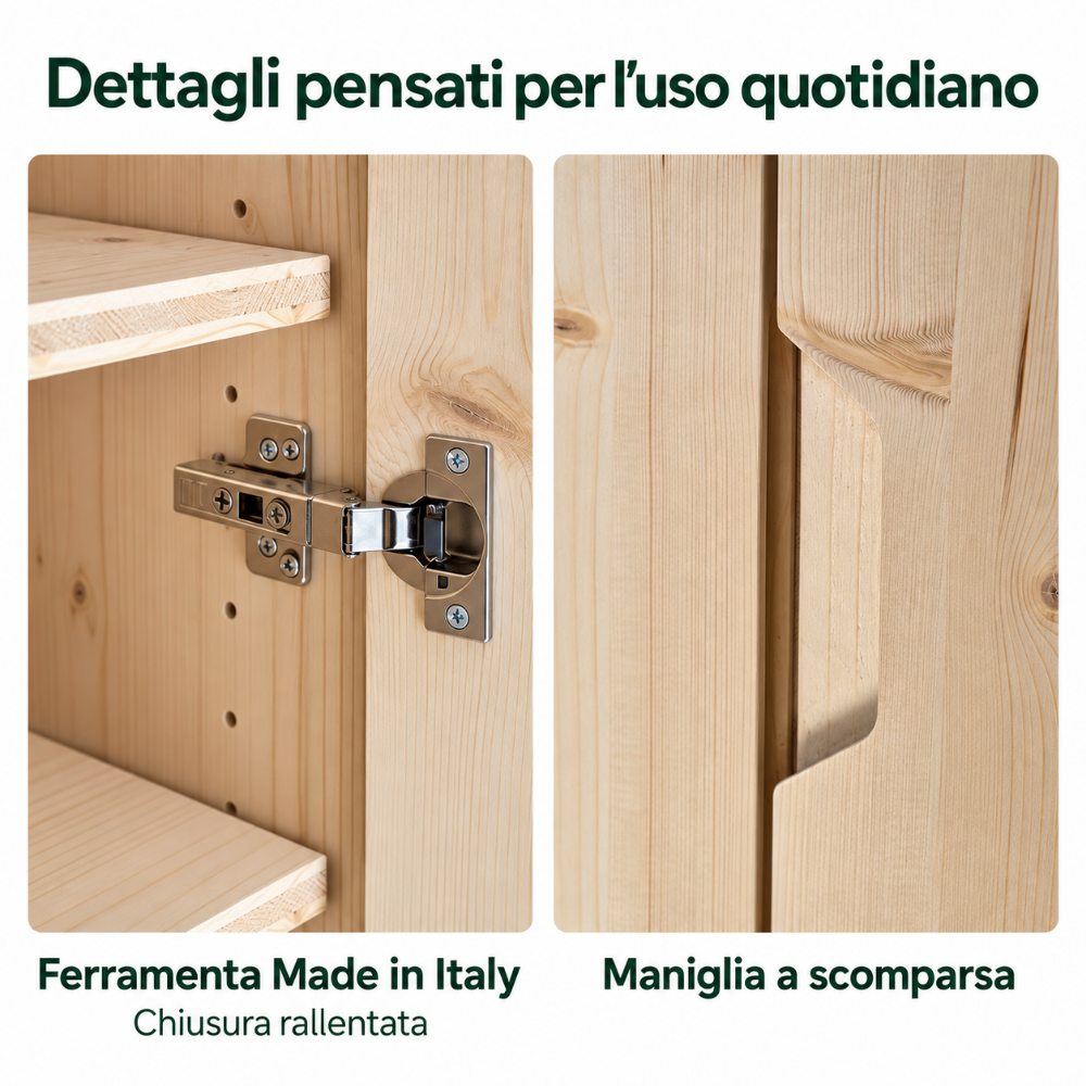 Armadio portascope in legno da esterno 100-40-205 cm (8)