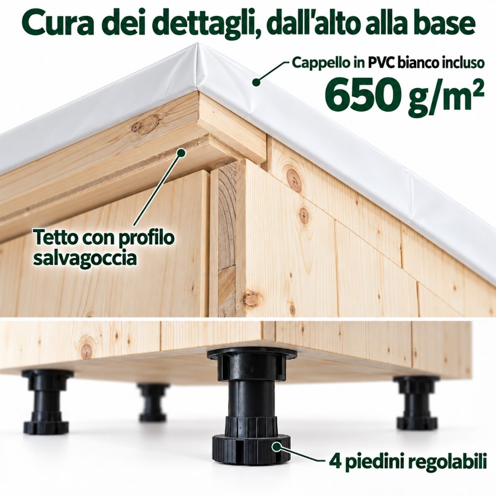 Armadio portascope in legno da esterno 100-40-205 cm (9)