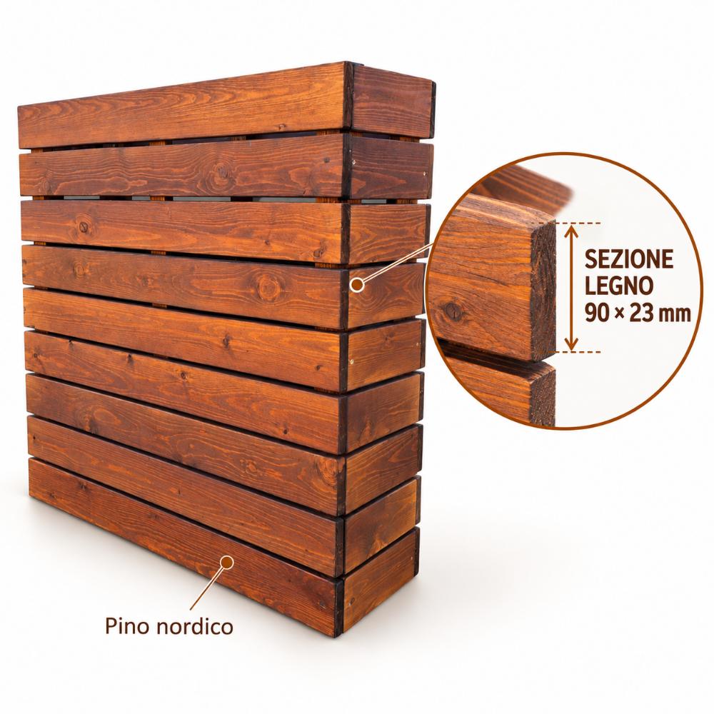 Fioriera in legno Sunwood dettagli (3)